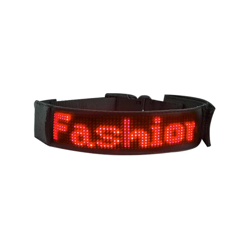 Collier lumineux chien | Texte personnalisé