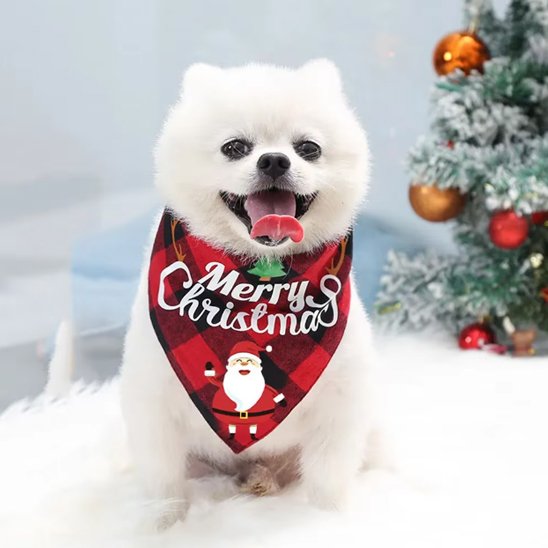 bandana chien noel variante pere noel rouge