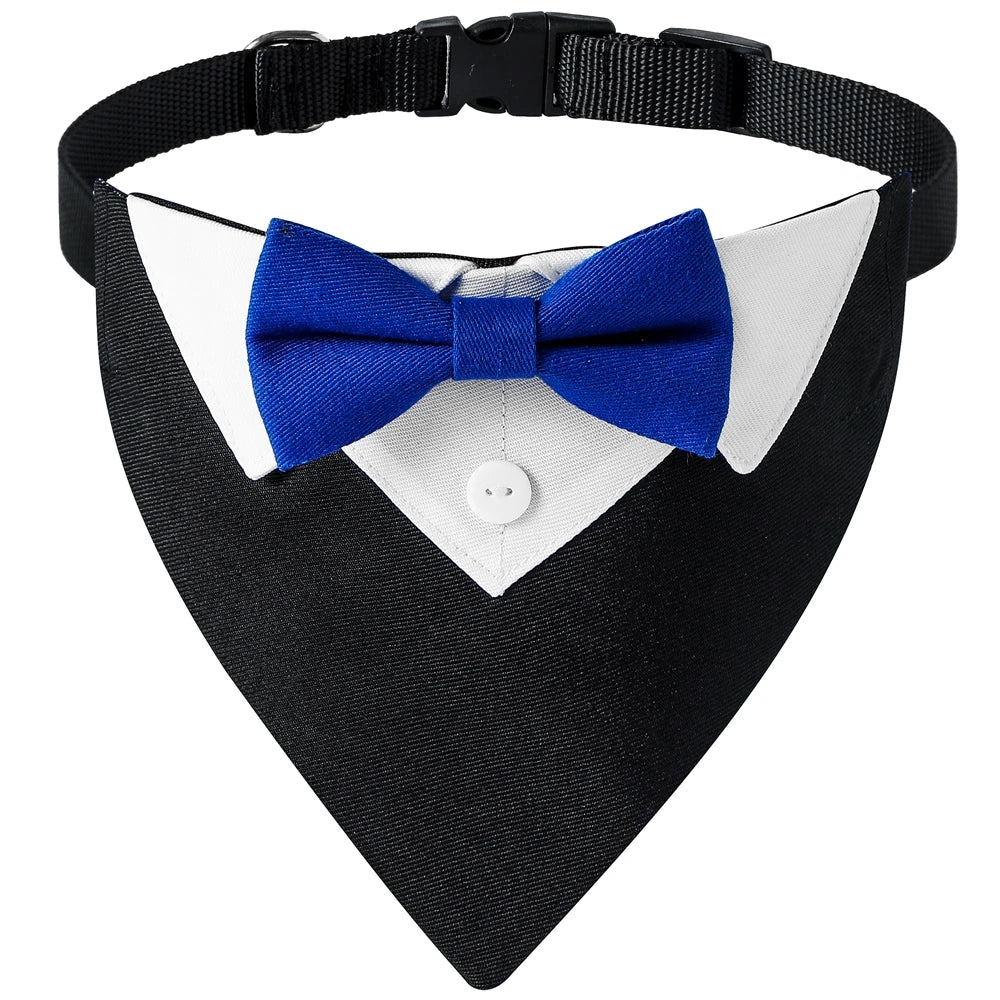 bandana chien smoking noeud papillon bleu