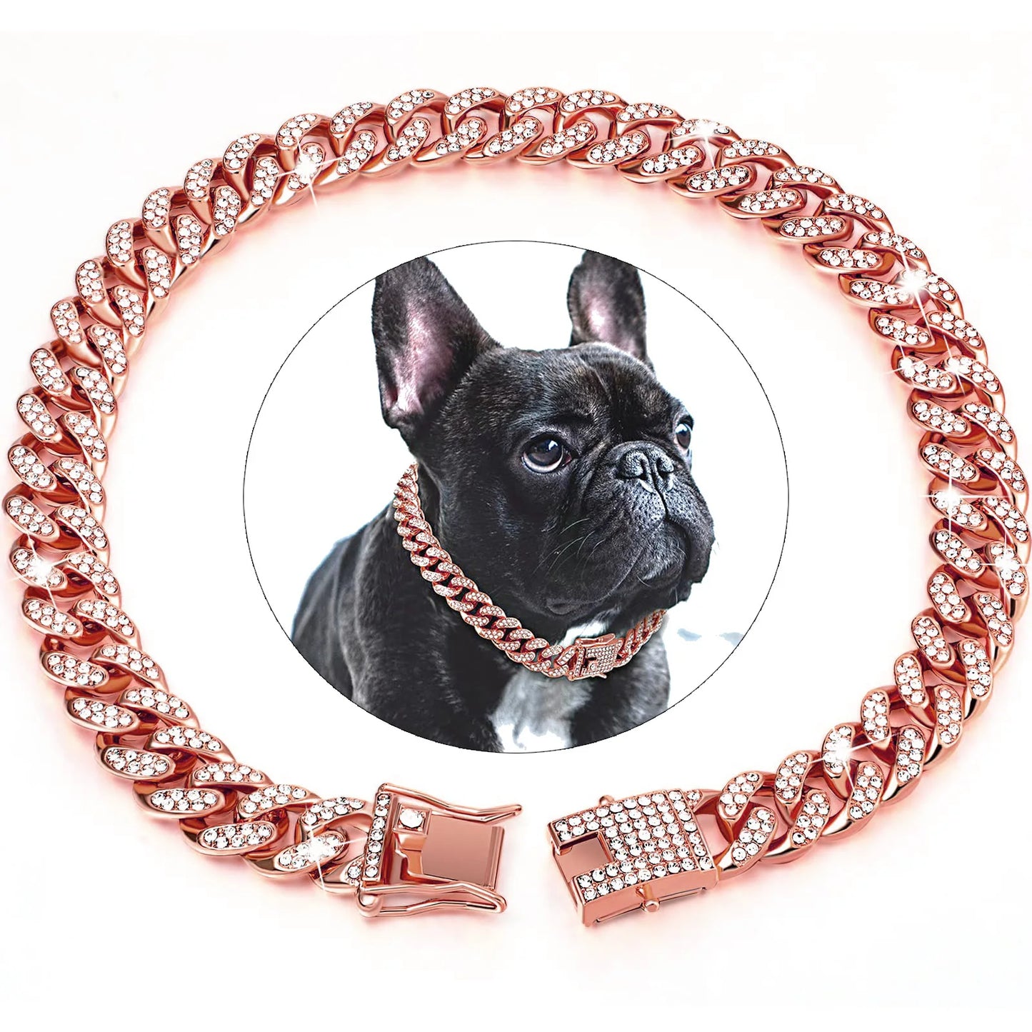 un-chien-bulldog-noir-au-centre-et-autour-une-présentation-d'un-collier-or-rose