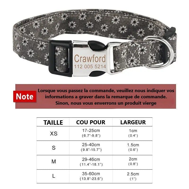 Collier pour chien personnalisé
