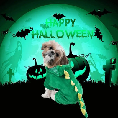 deguisement chien halloween dinosaure décor effrayant
