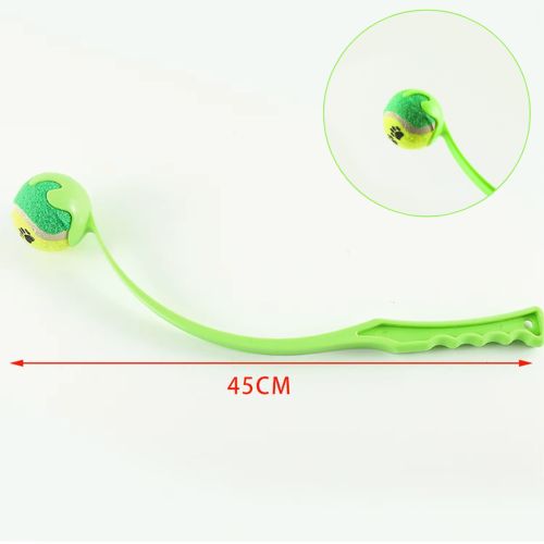lanceur de balle pour chien longueur 45 cm vert