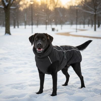 manteau pour chien labrador noir parc hiver