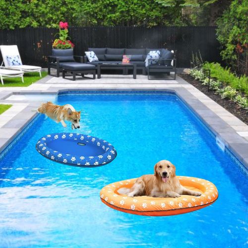piscine pour chien radeau flottant deux couleurs offertes