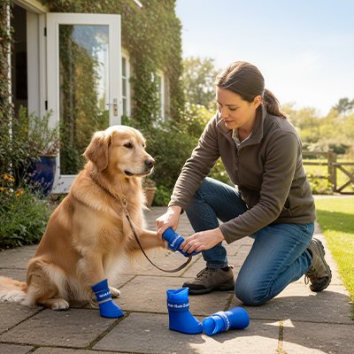Bottes pour chien protège du sol chaud et humide