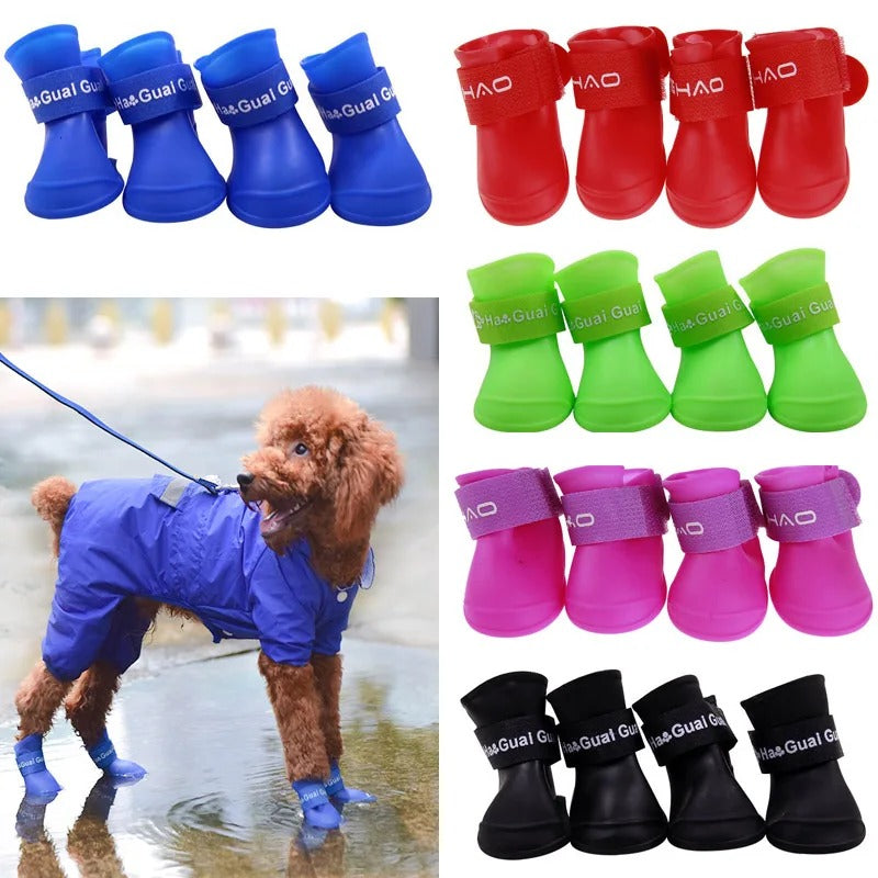 Bottes pour chien caoutchouc variante noir