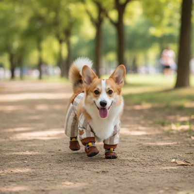 Bottes pour chien disponibles en deux couleurs avec système de fixation sécurisé
