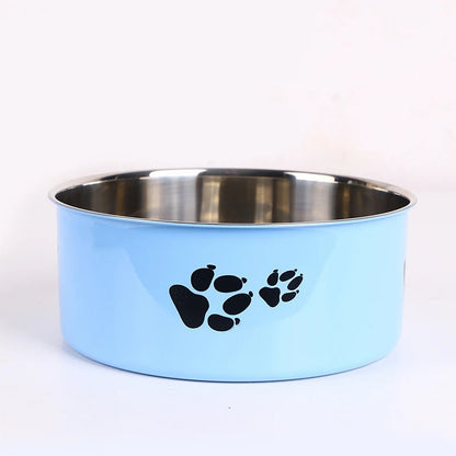 Gamelle pour chien couleur bleue pâle en acier inoxydable