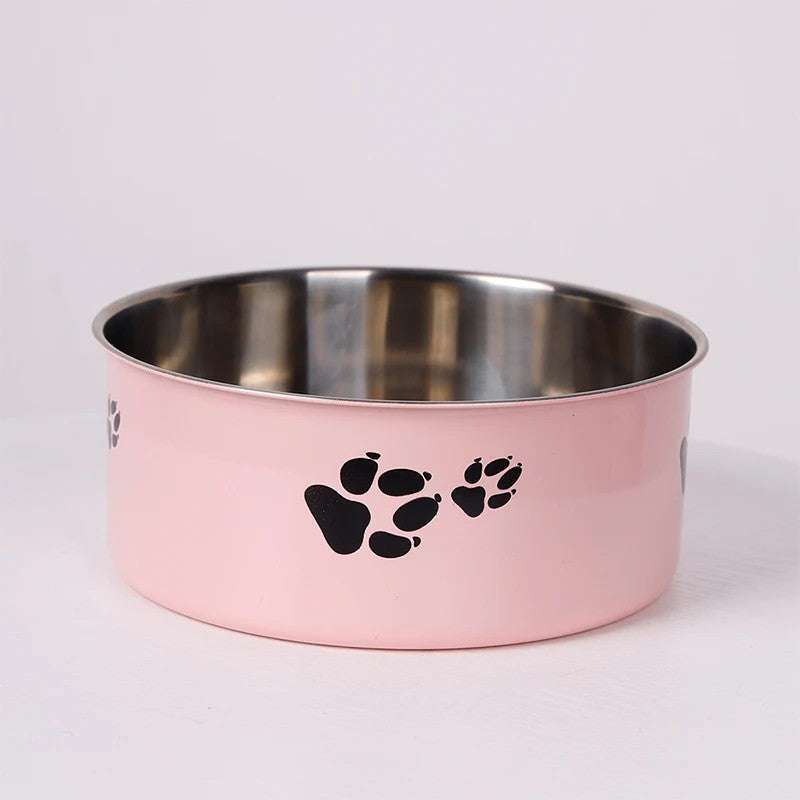 Gamelle pour chien couleur rose pâle en acier inoxydable