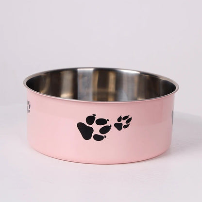 Gamelle pour chien couleur rose pâle en acier inoxydable