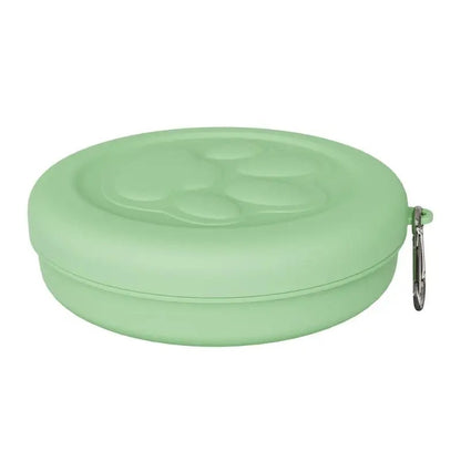 Gamelle pour chien verte avec mousqueton