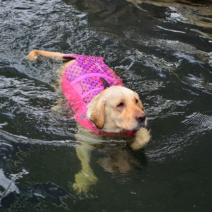Gilet de Sauvetage pour chien (requin/sirène)