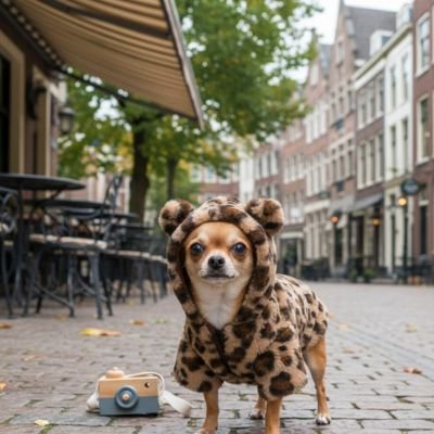 Manteau Chien chihuahua avec capuchon oreille 