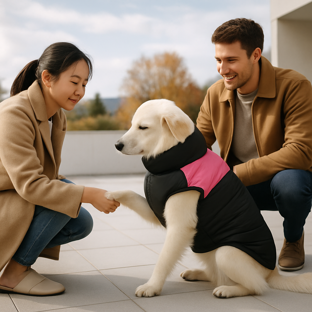 Manteau pour chien imperméable hiver variante rose