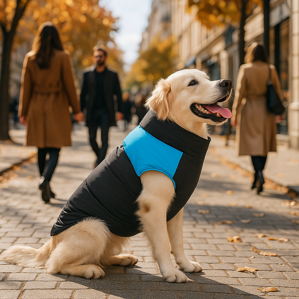 Manteau pour chien imperméable hiver variante turquoise