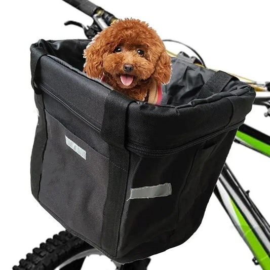 panier velo chien caniche miniature guidon avant