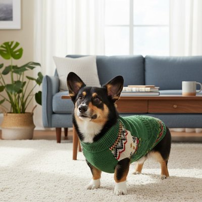 Pull pour Chien moyen aux motifs de Noël